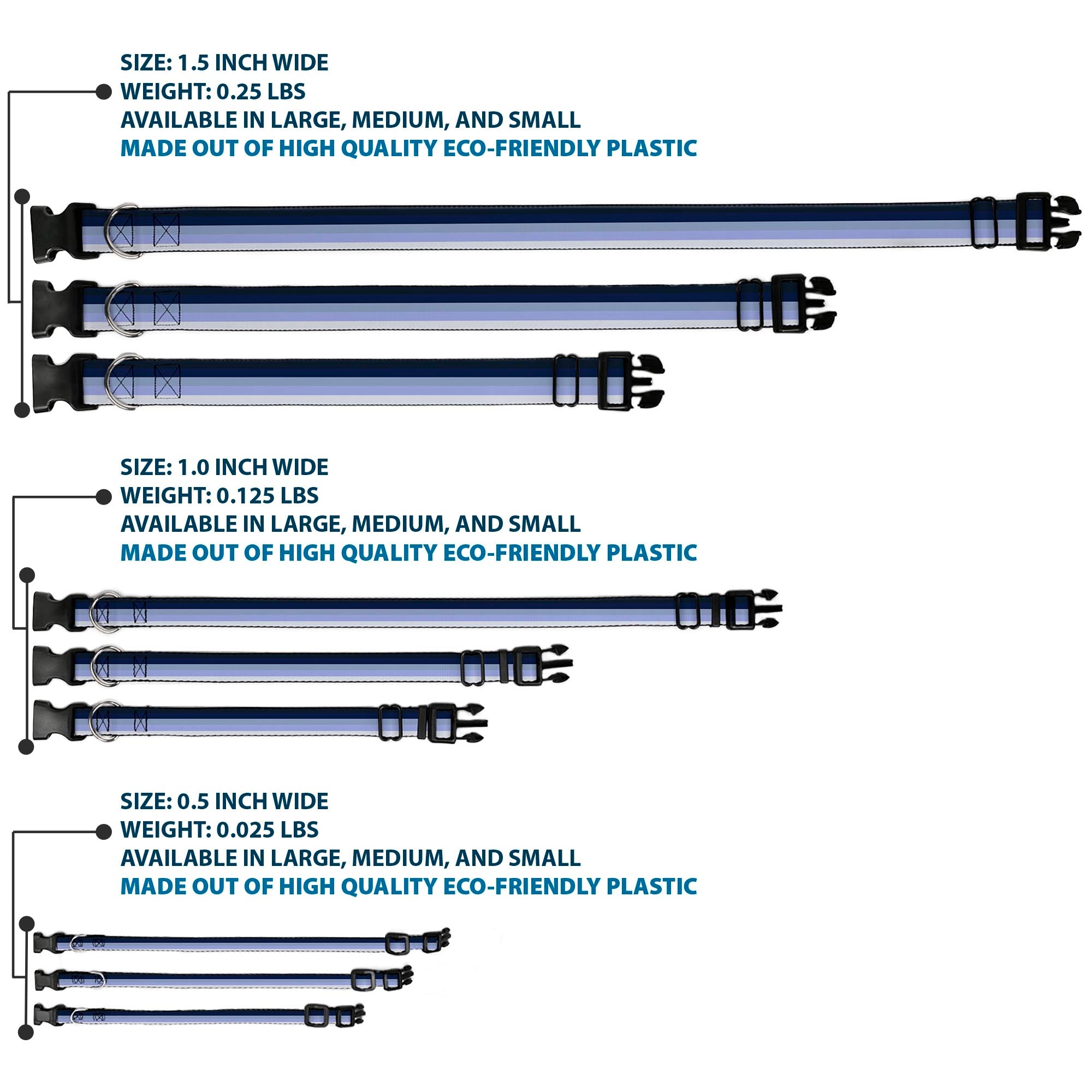 Plastic Clip Collar - Spectrum Blue Plastic Clip Collars Buckle-Down