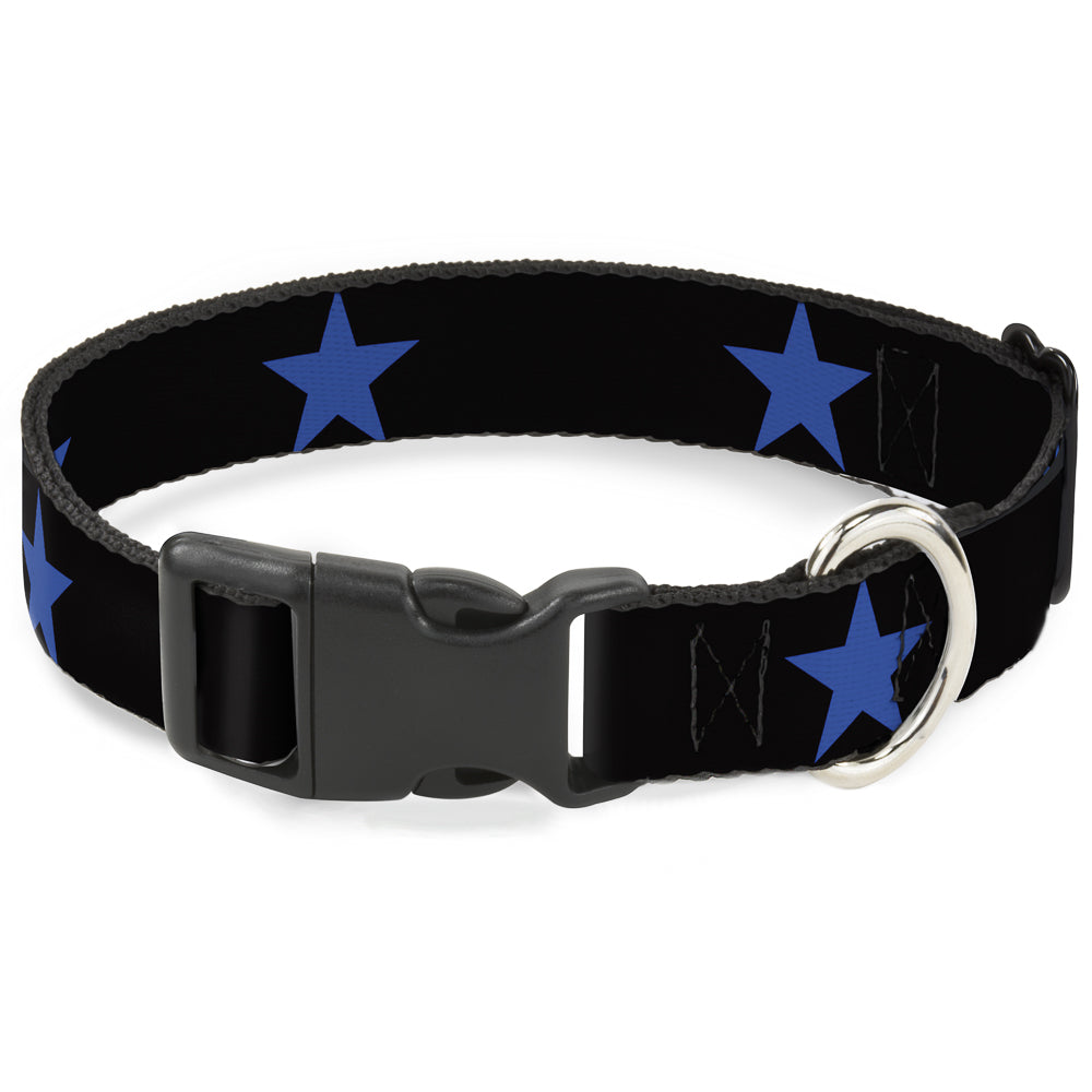 Plastic Clip Collar - Star Black/Blue Plastic Clip Collars Buckle-Down