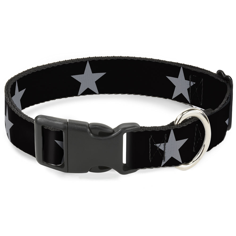 Plastic Clip Collar - Star Black/Silver Plastic Clip Collars Buckle-Down