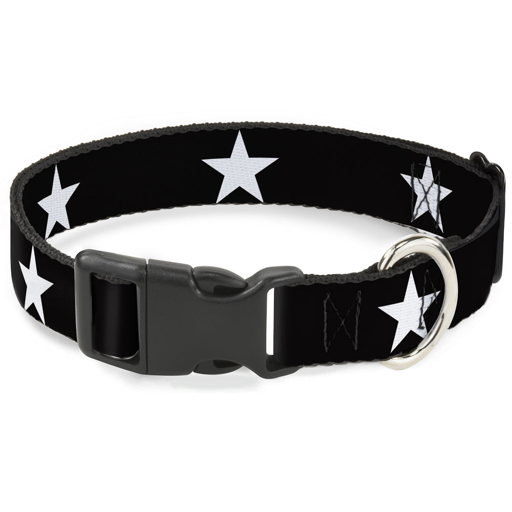 Plastic Clip Collar - Star Black/White Plastic Clip Collars Buckle-Down