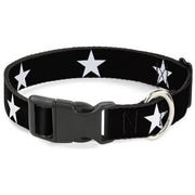 Plastic Clip Collar - Star Black/White Plastic Clip Collars Buckle-Down