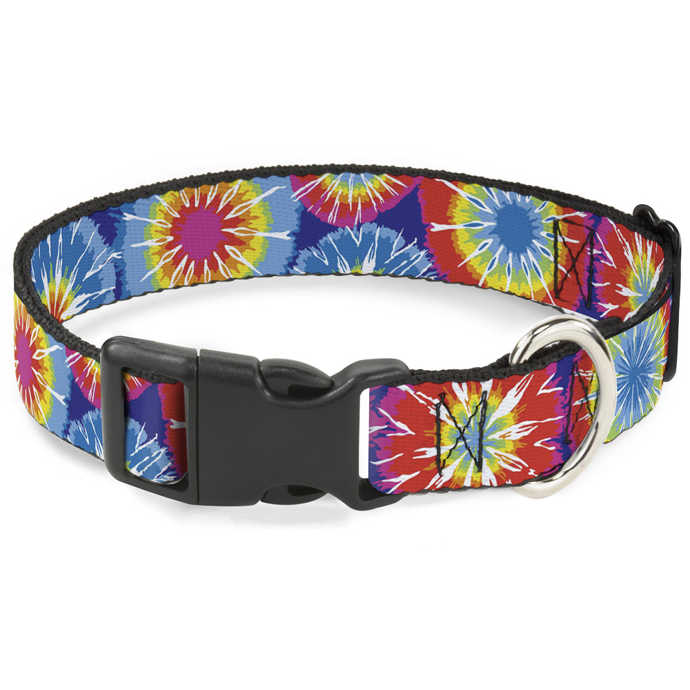Plastic Clip Collar - 70's Tie Dye Plastic Clip Collars Buckle-Down