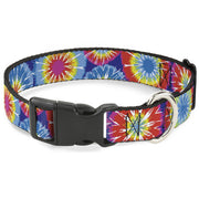 Plastic Clip Collar - 70's Tie Dye Plastic Clip Collars Buckle-Down