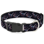 Plastic Clip Collar - 3-D Glasses Black Plastic Clip Collars Buckle-Down
