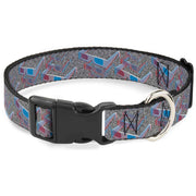 Plastic Clip Collar - 3-D Glasses w/TV Noise Plastic Clip Collars Buckle-Down