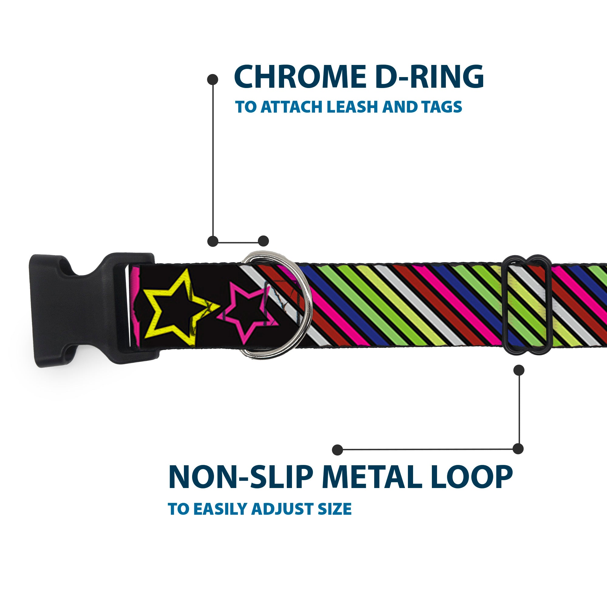 Plastic Clip Collar - Animal Skins & Stripes 1 Plastic Clip Collars Buckle-Down