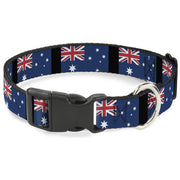 Plastic Clip Collar - Australia Flags Plastic Clip Collars Buckle-Down