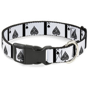 Plastic Clip Collar - Ace of Spades Plastic Clip Collars Buckle-Down