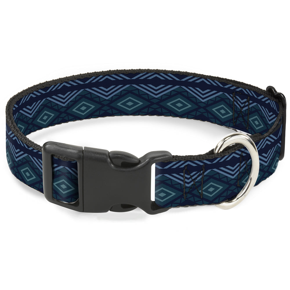 Plastic Clip Collar - Aztec3 Blues Plastic Clip Collars Buckle-Down