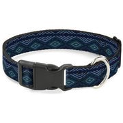 Plastic Clip Collar - Aztec3 Blues Plastic Clip Collars Buckle-Down