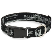 Plastic Clip Collar - Americana One Hundred Dollar Bill Elements Black/Gray Plastic Clip Collars Buckle-Down