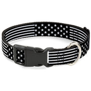 Plastic Clip Collar - Americana Stars & Stripes2 Black/White Plastic Clip Collars Buckle-Down