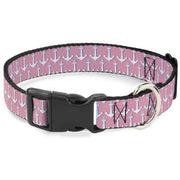 Plastic Clip Collar - Anchor2 Monogram Baby Pink/Baby Blue/White Plastic Clip Collars Buckle-Down
