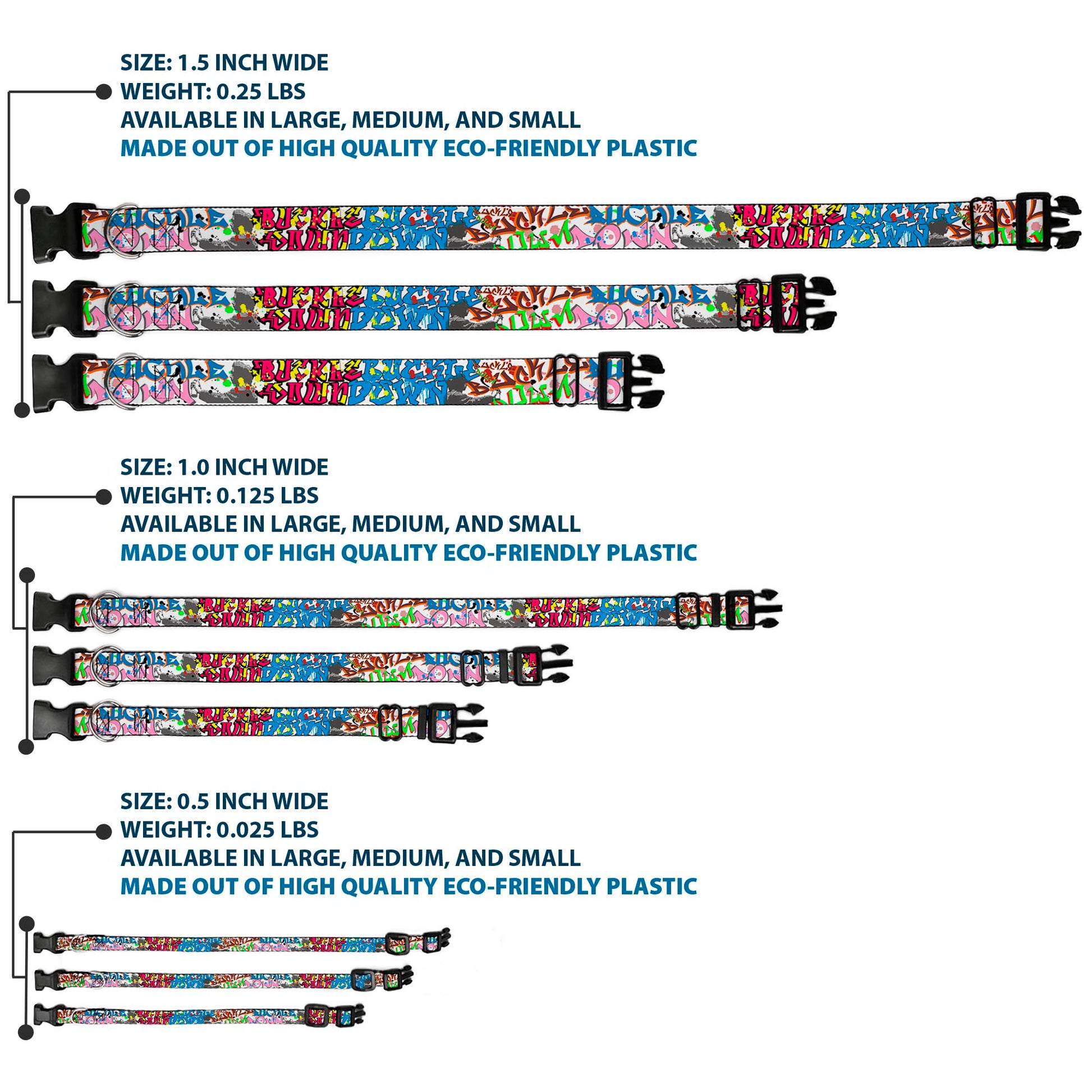 Plastic Clip Collar - BD Tag Plastic Clip Collars Buckle-Down