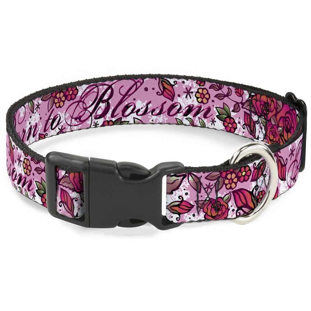Plastic Clip Collar - Born to Blossom Pink Plastic Clip Collars Buckle-Down
