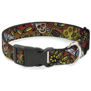 Plastic Clip Collar - Born to Raise Hell CLOSE-UP Red Plastic Clip Collars Buckle-Down