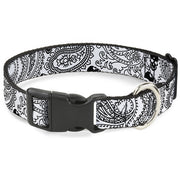 Plastic Clip Collar - Bandana/Skulls White/Black Plastic Clip Collars Buckle-Down