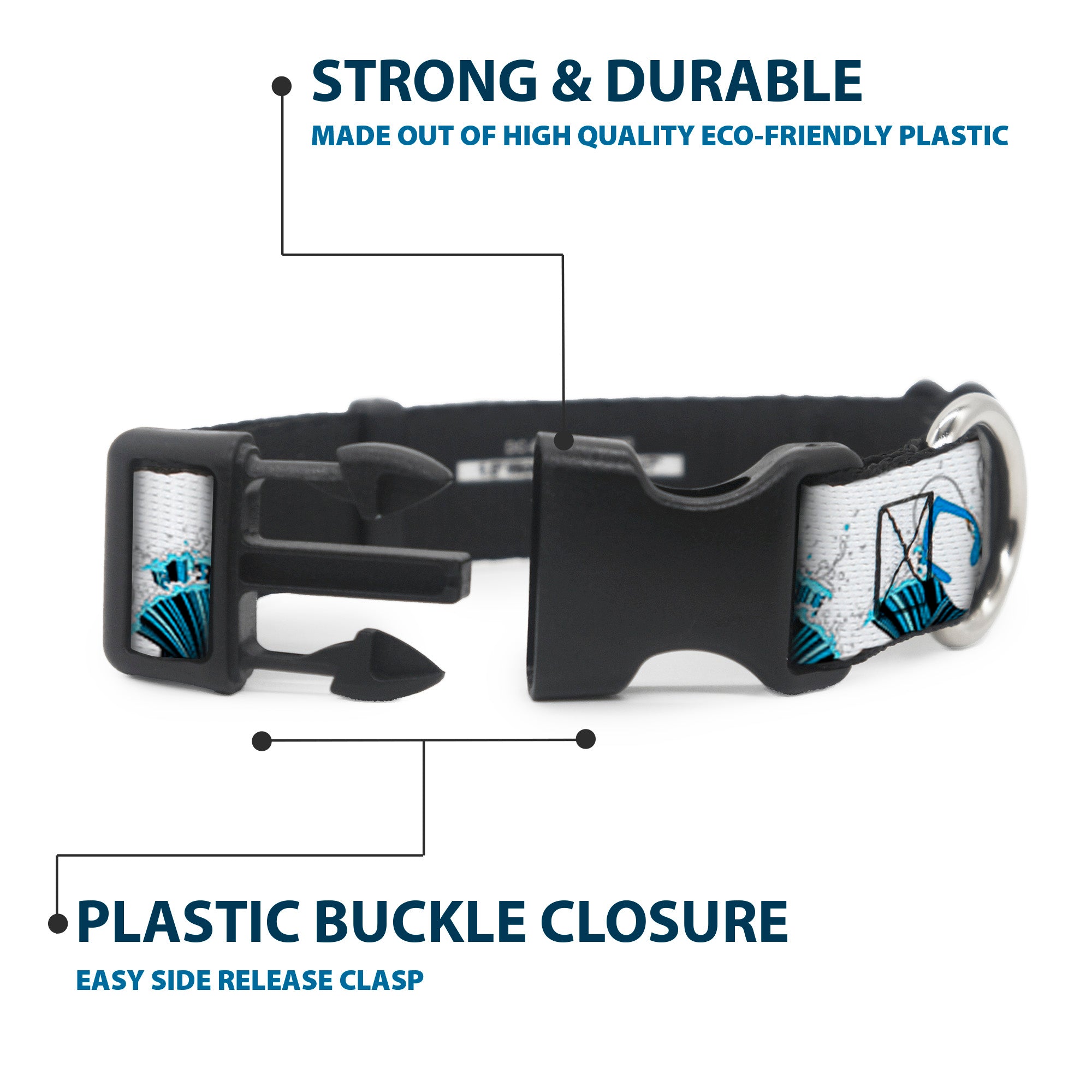 Plastic Clip Collar - Beach Flip Flops Plastic Clip Collars Buckle-Down