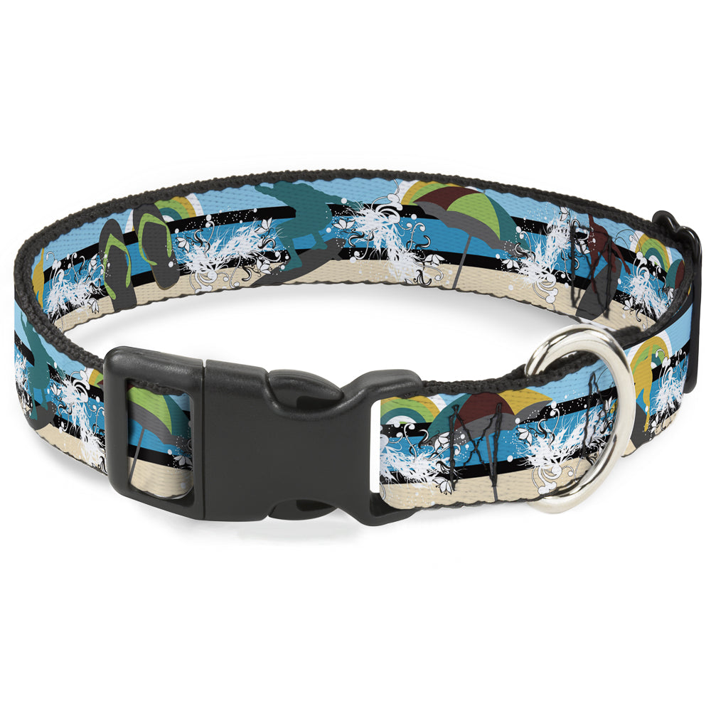 Plastic Clip Collar - Beach Scene 1 Plastic Clip Collars Buckle-Down