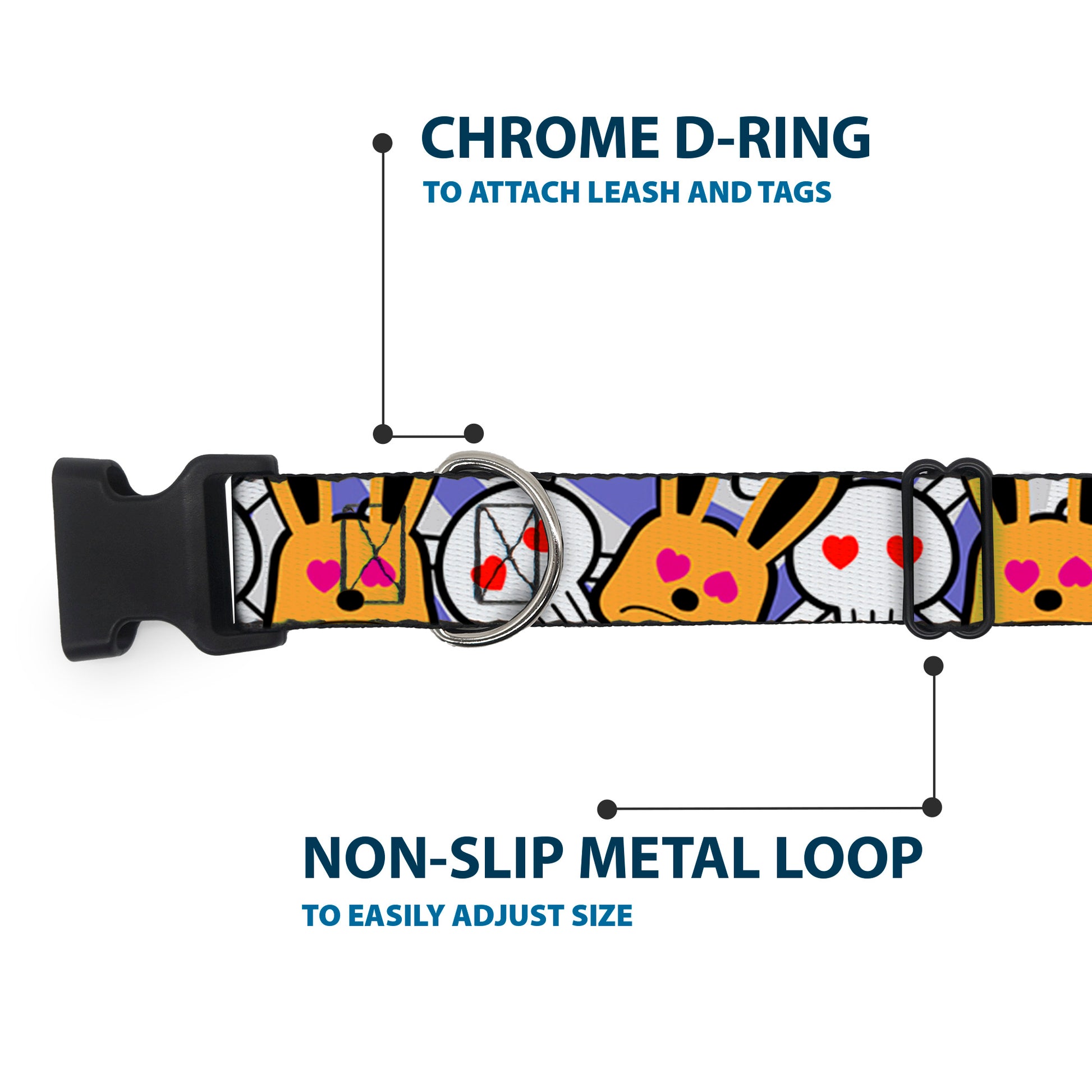 Plastic Clip Collar - BD Cartoon CLOSE-UP Plastic Clip Collars Buckle-Down