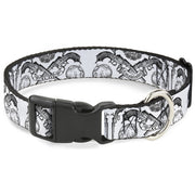 Plastic Clip Collar - BD Est. 93 White Plastic Clip Collars Buckle-Down