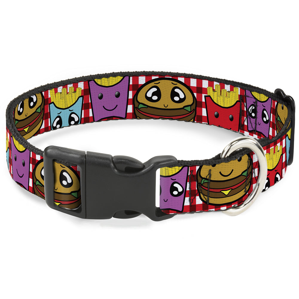 Plastic Clip Collar - Burger & Fries Cartoon Plastic Clip Collars Buckle-Down
