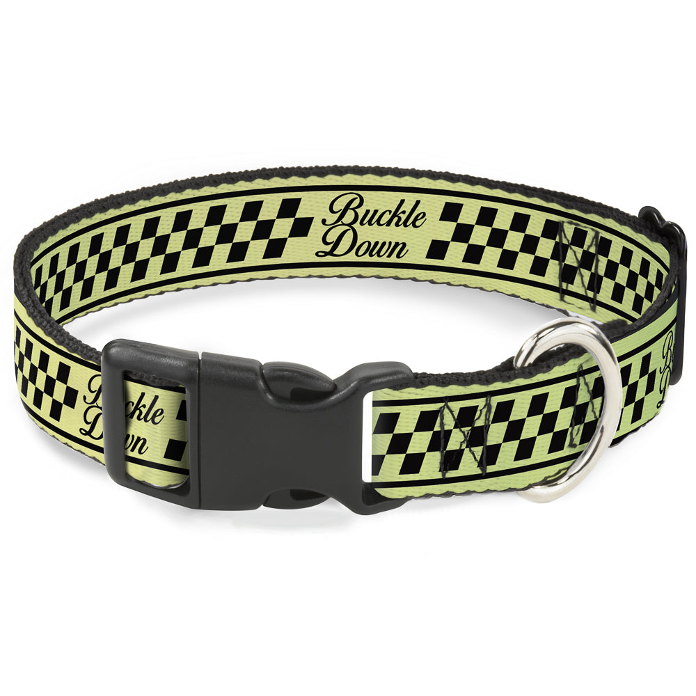 Plastic Clip Collar - Buckle-Down Cab Stripe Green/Yellow Fade Plastic Clip Collars Buckle-Down
