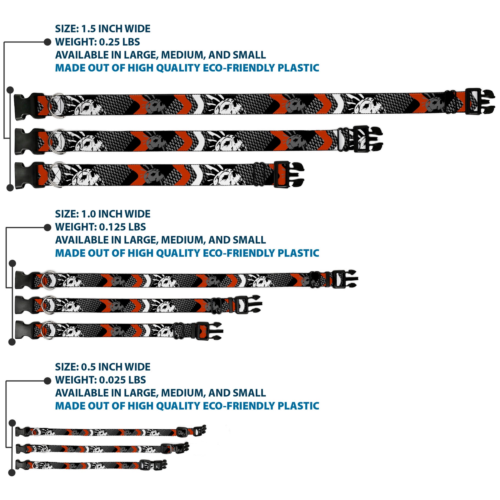 Plastic Clip Collar - BD Die Hard Skull 01 Plastic Clip Collars Buckle-Down