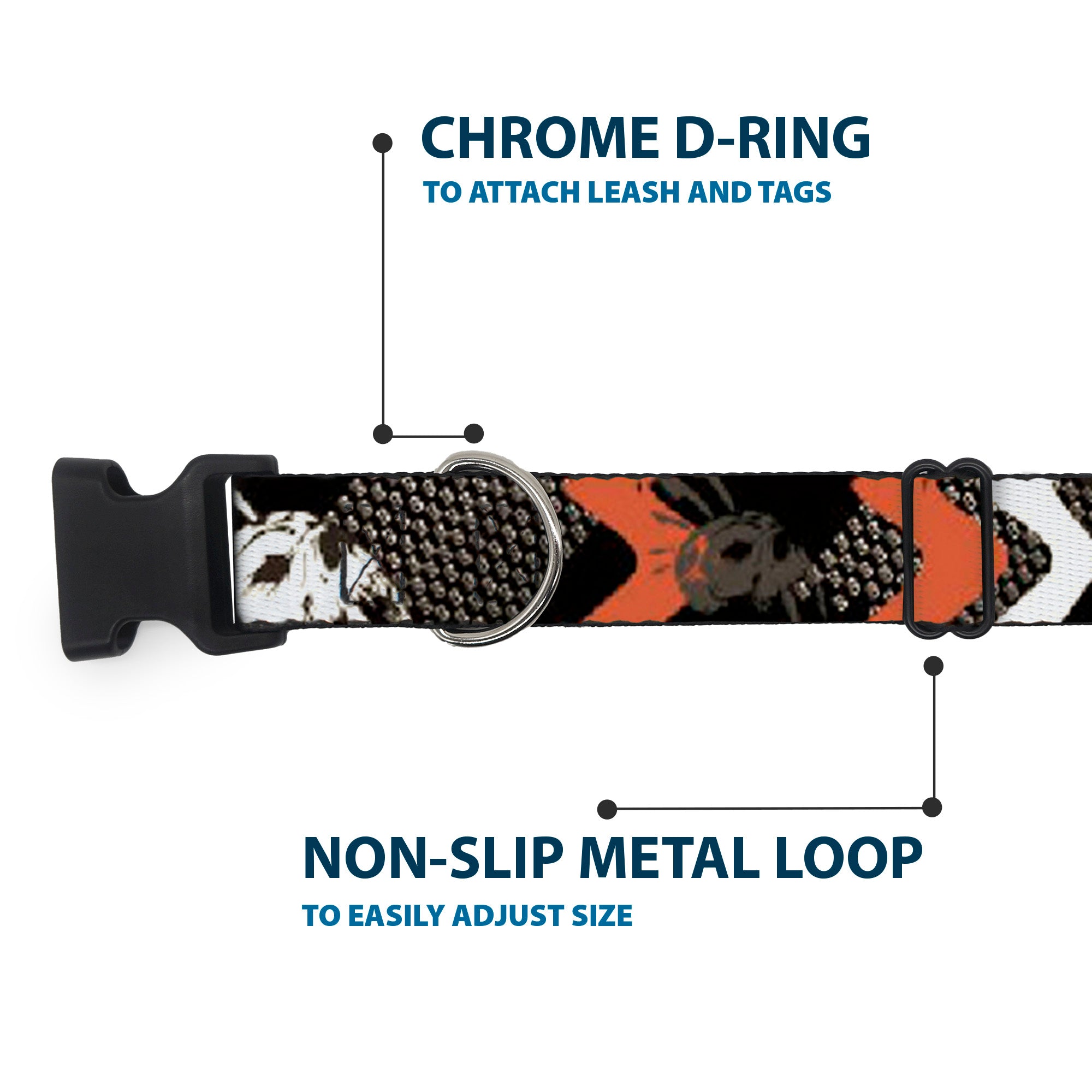 Plastic Clip Collar - BD Die Hard Skull 02 Plastic Clip Collars Buckle-Down