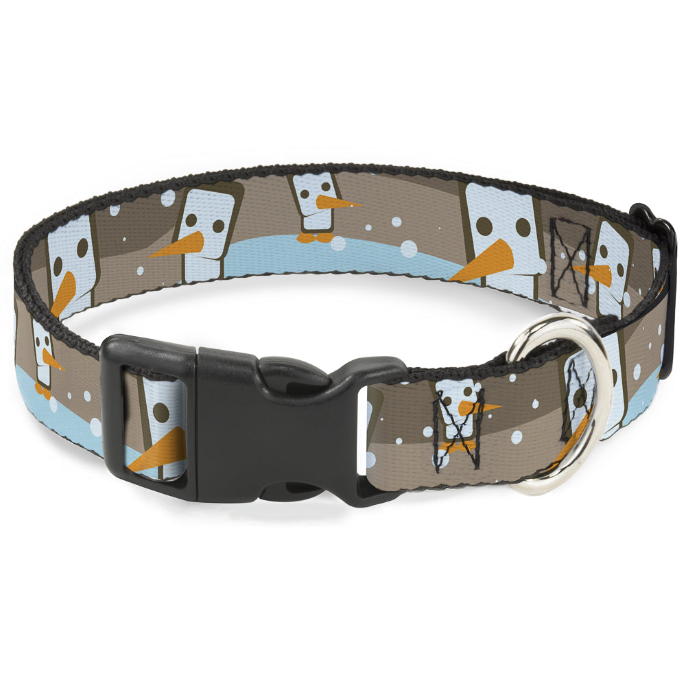 Plastic Clip Collar - Block Penguins Tan Plastic Clip Collars Buckle-Down