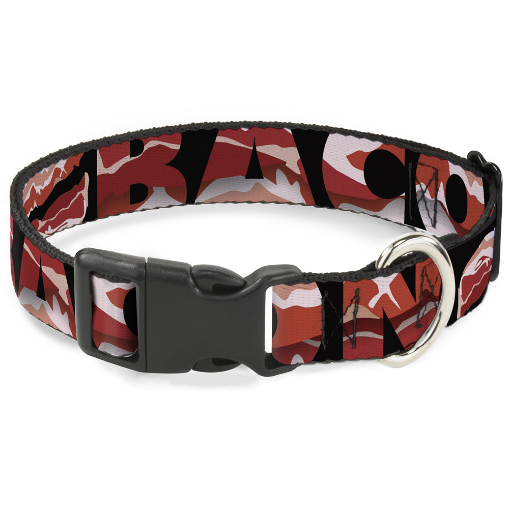 Plastic Clip Collar - Bacon w/Text1 Plastic Clip Collars Buckle-Down