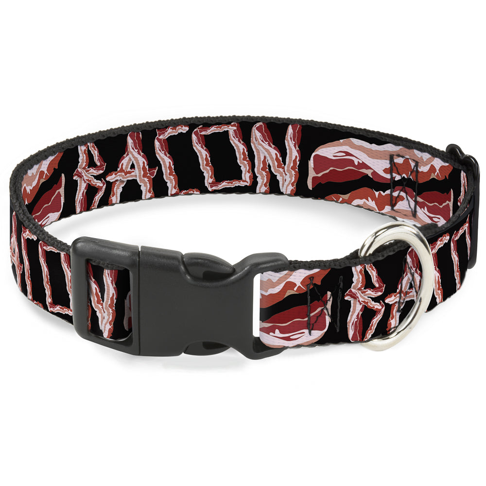 Plastic Clip Collar - Bacon w/Text2 Plastic Clip Collars Buckle-Down