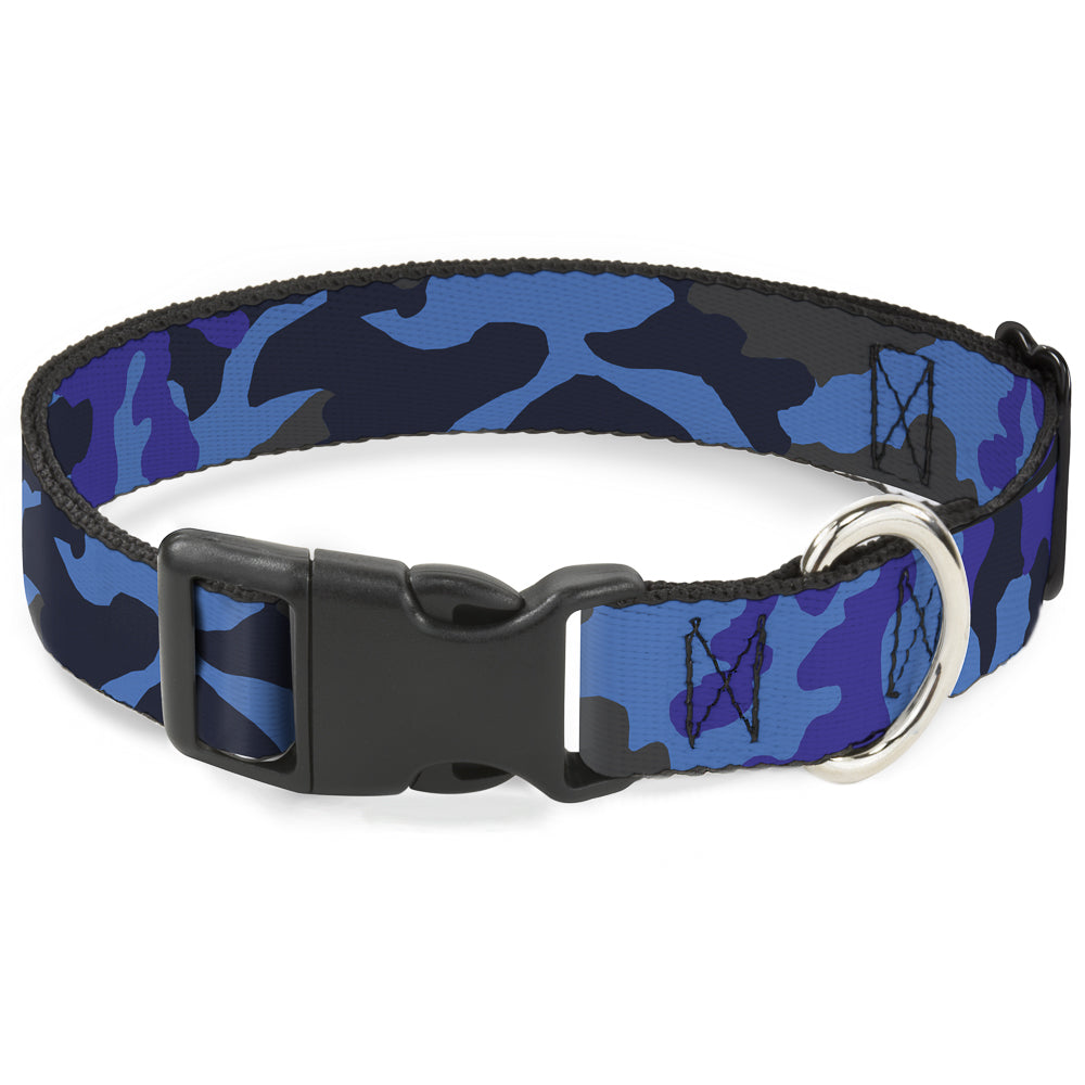 Plastic Clip Collar - Camo Blue Plastic Clip Collars Buckle-Down