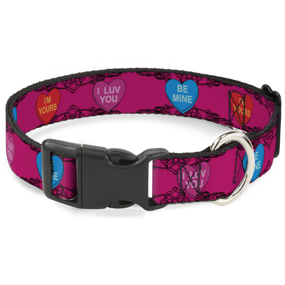 Plastic Clip Collar - Candy Hearts Plastic Clip Collars Buckle-Down