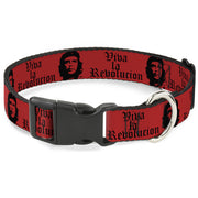 Plastic Clip Collar - Che Red/Black Plastic Clip Collars Buckle-Down