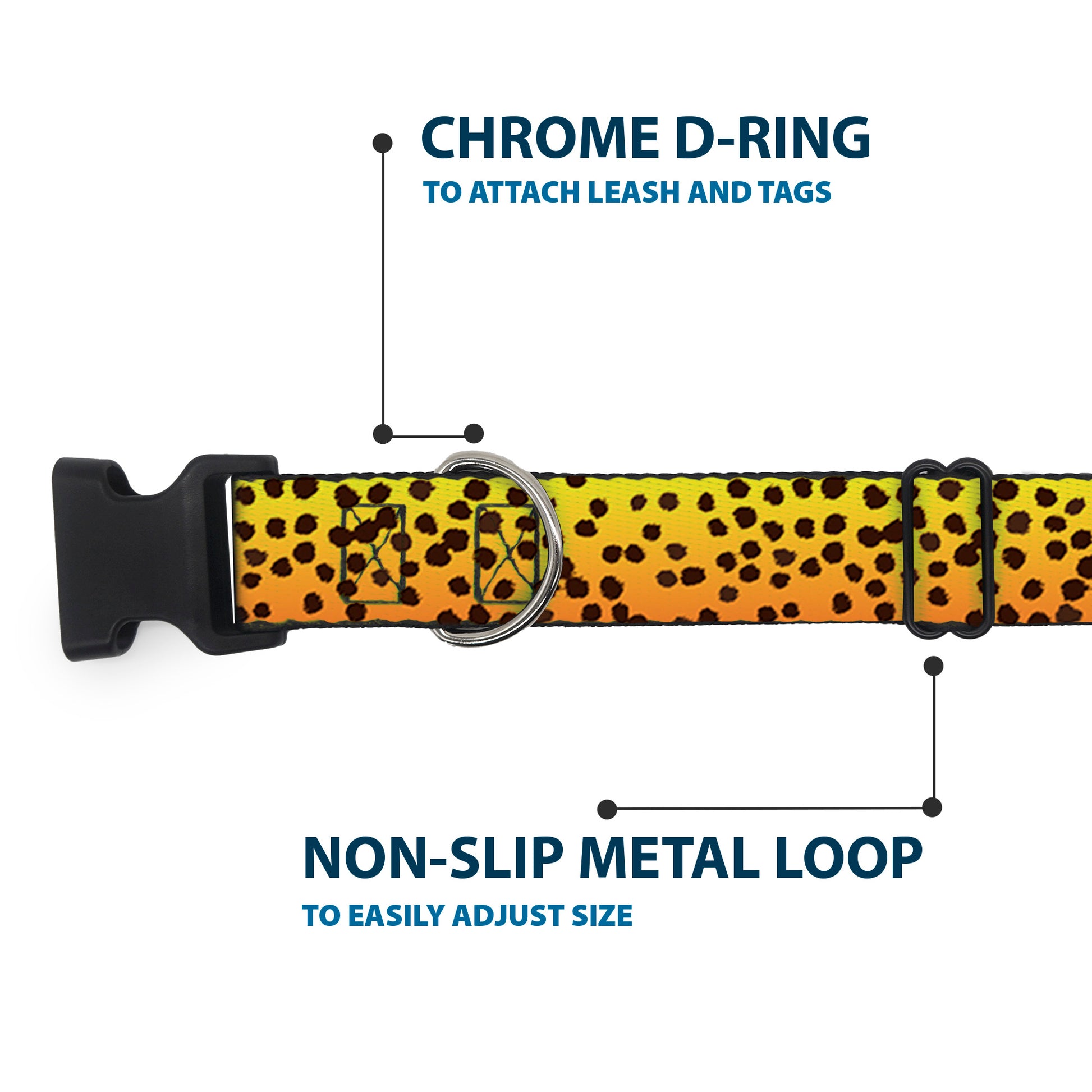 Plastic Clip Collar - Cheetah Plastic Clip Collars Buckle-Down