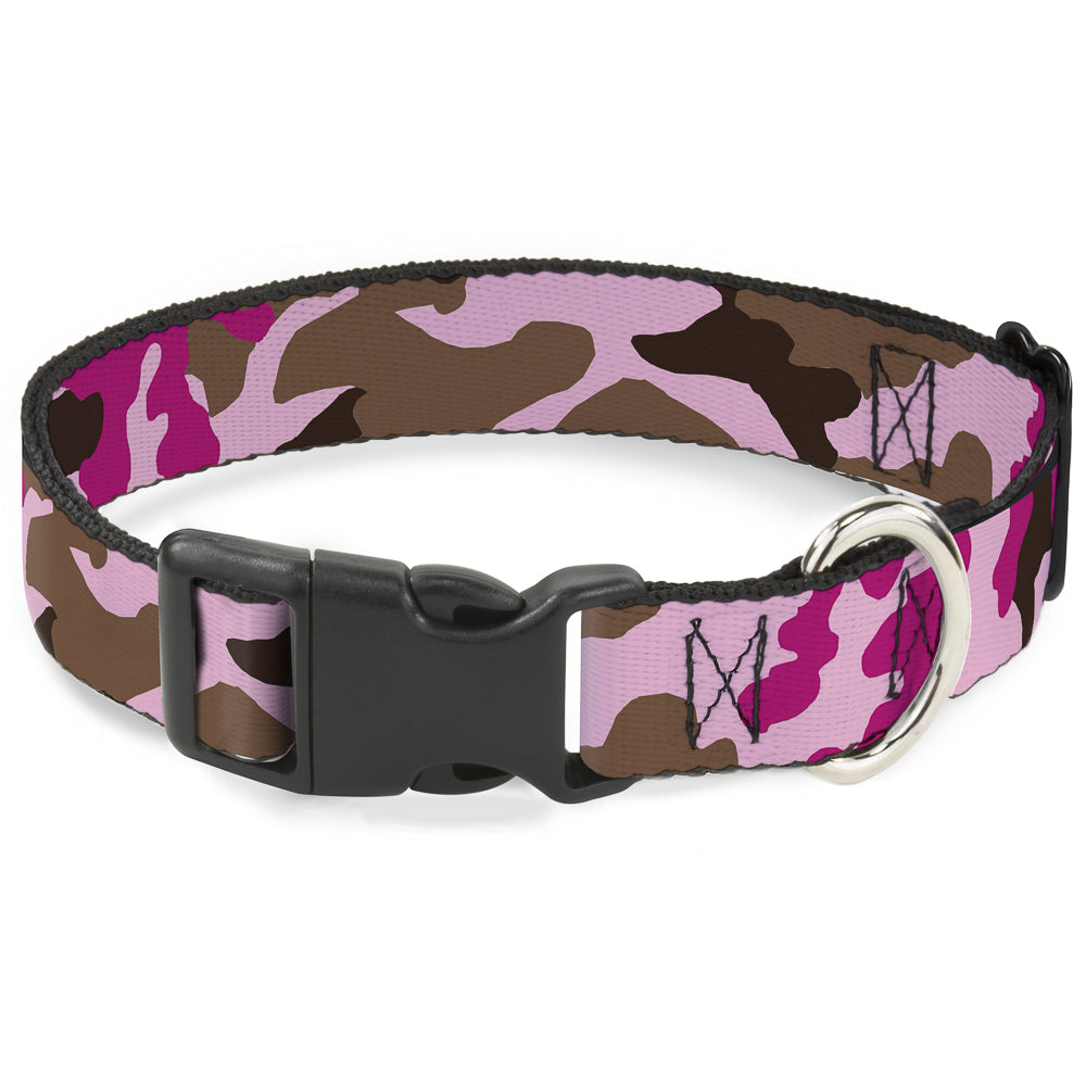 Plastic Clip Collar - Camo Pink Plastic Clip Collars Buckle-Down