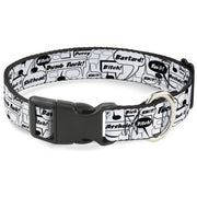 Buckle-Down Plastic Buckle Dog Collar - Curse Bubbles Plastic Clip Collars Buckle-Down