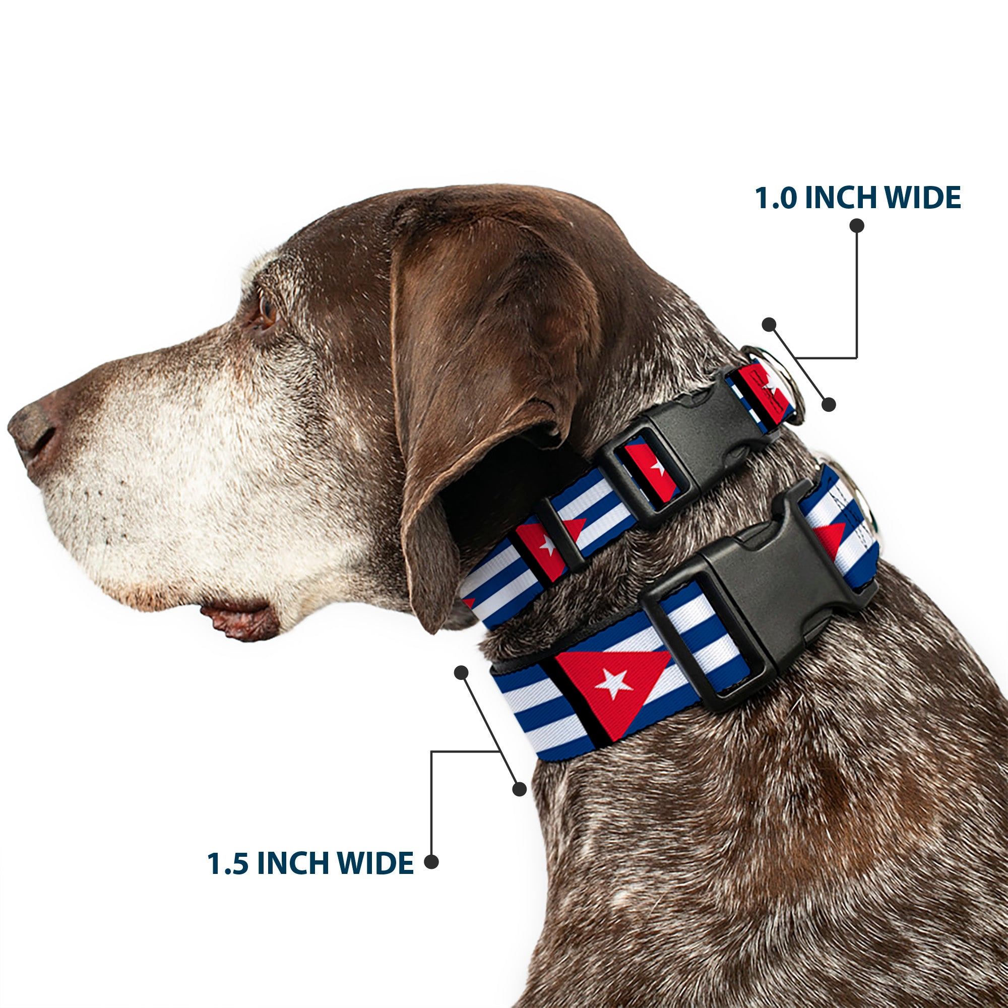 Plastic Clip Collar - Cuba Flags Plastic Clip Collars Buckle-Down