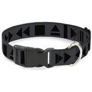 Plastic Clip Collar - Control Buttons Black/Gray Plastic Clip Collars Buckle-Down