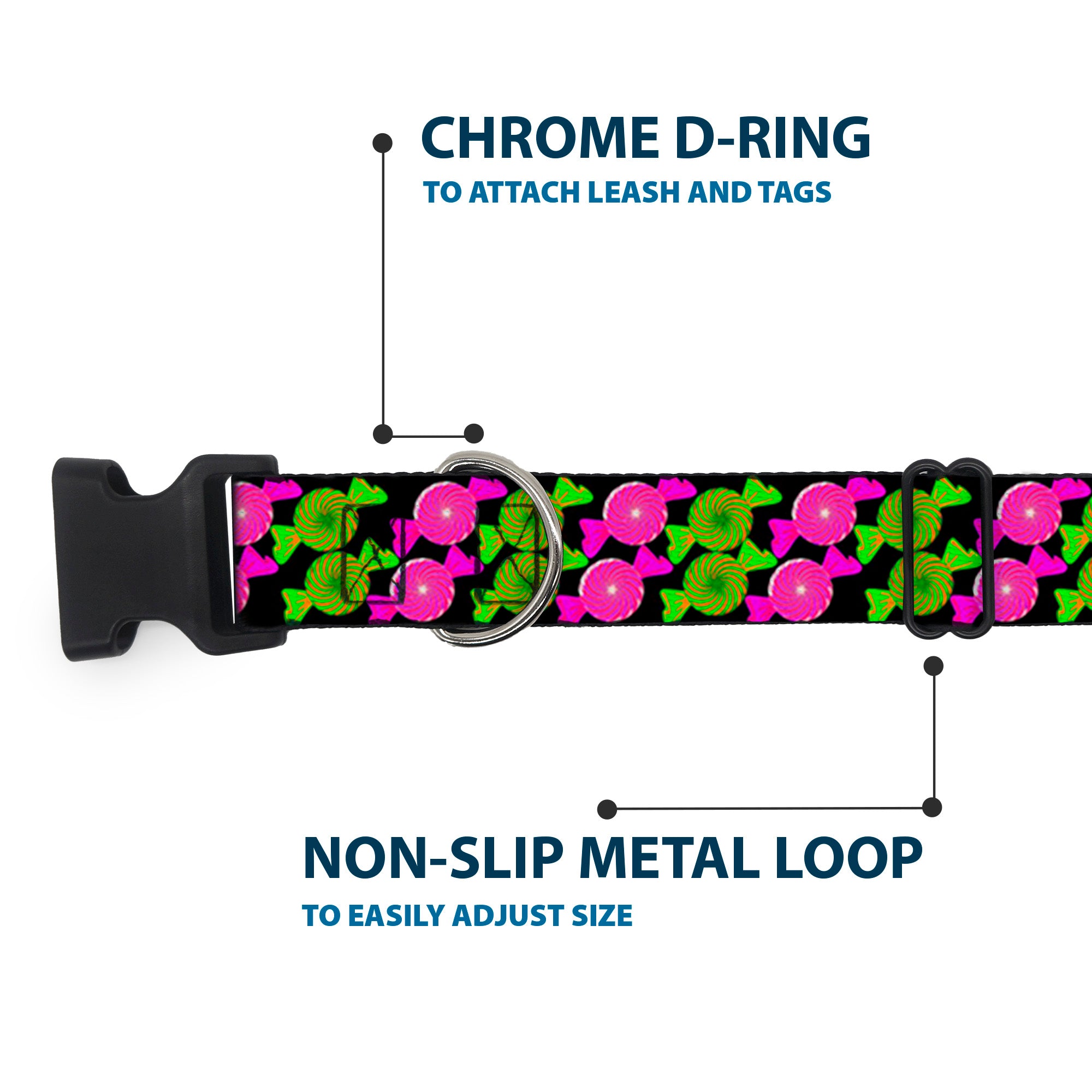 Plastic Clip Collar - Candies Plastic Clip Collars Buckle-Down
