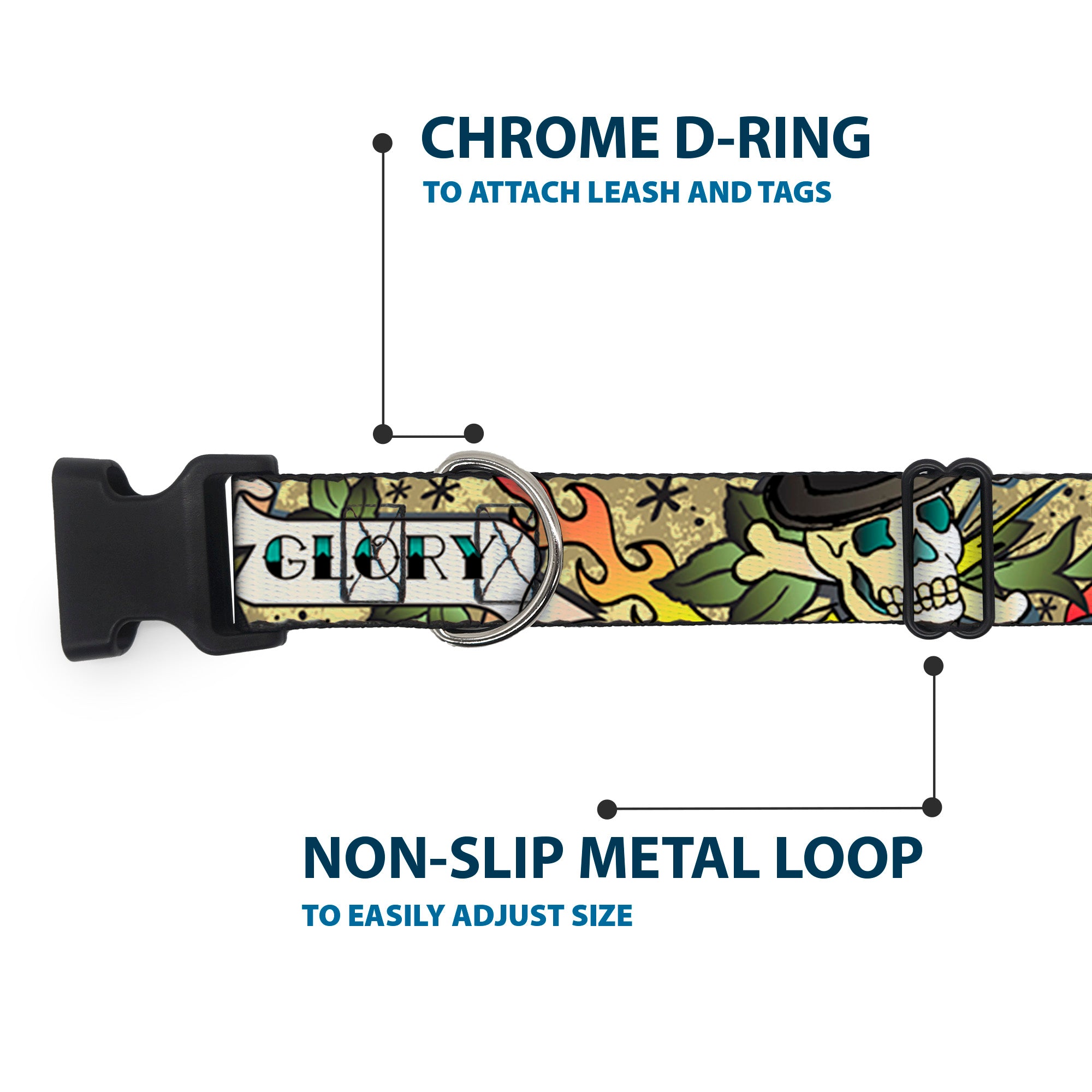 Plastic Clip Collar - Death or Glory Tan Plastic Clip Collars Buckle-Down