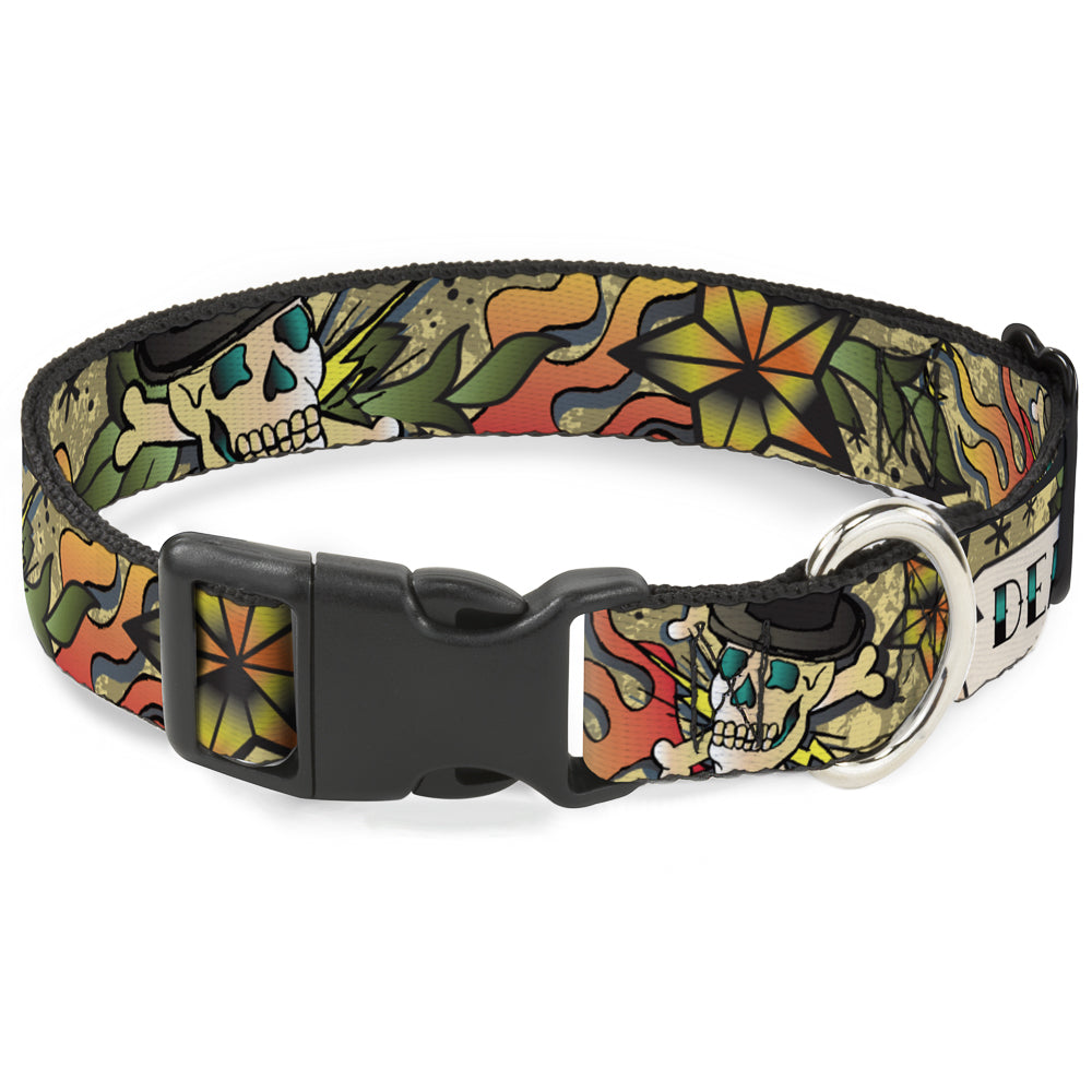 Plastic Clip Collar - Death or Glory Tan Plastic Clip Collars Buckle-Down