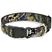 Plastic Clip Collar - Dead Men Tell No Tales Tan Plastic Clip Collars Buckle-Down