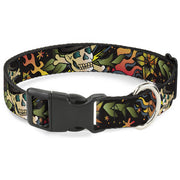 Plastic Clip Collar - Death or Glory CLOSE-UP Black Plastic Clip Collars Buckle-Down
