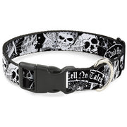 Plastic Clip Collar - Dead Men Tell No Tales Black/White Plastic Clip Collars Buckle-Down