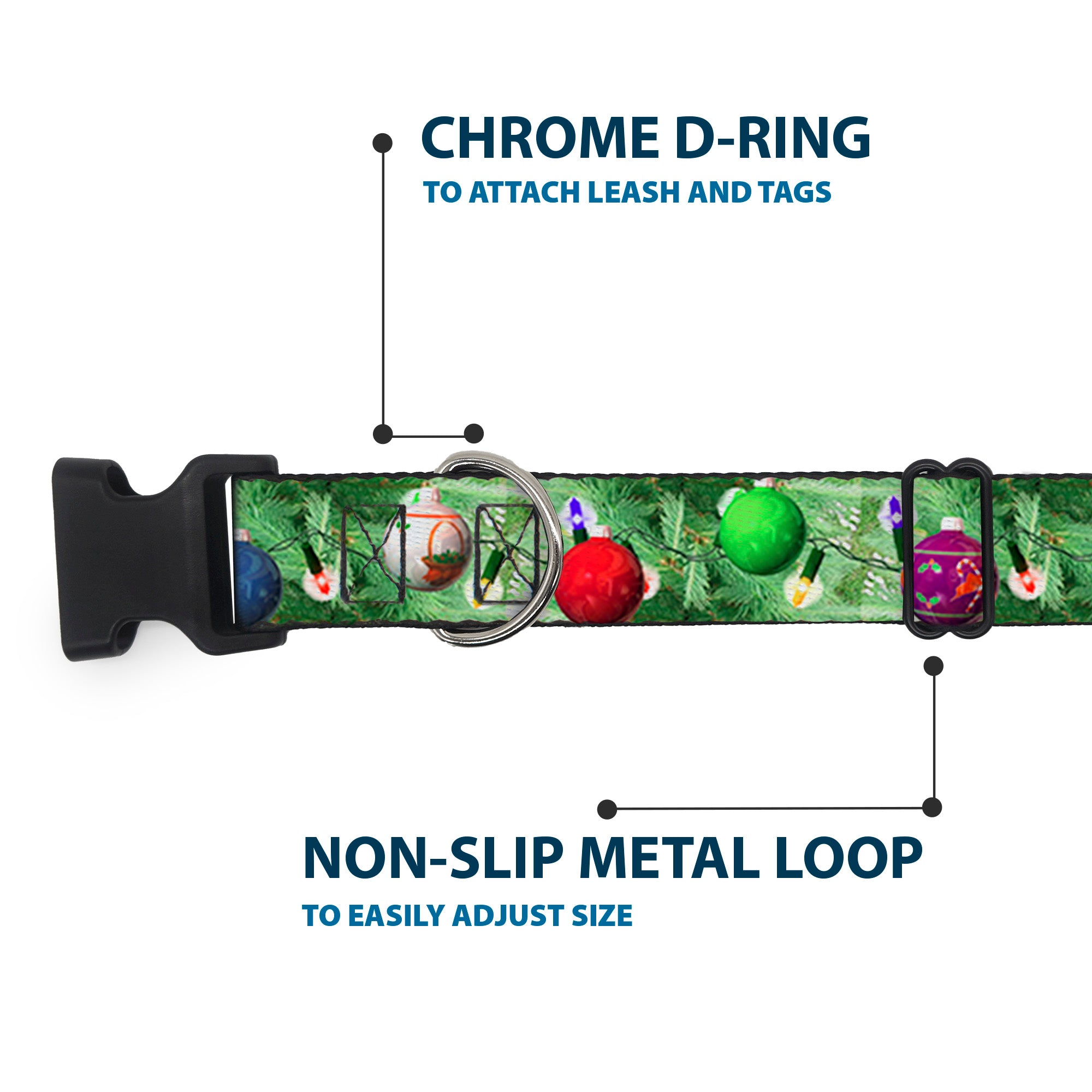 Plastic Clip Collar - Decorated Tree Plastic Clip Collars Buckle-Down