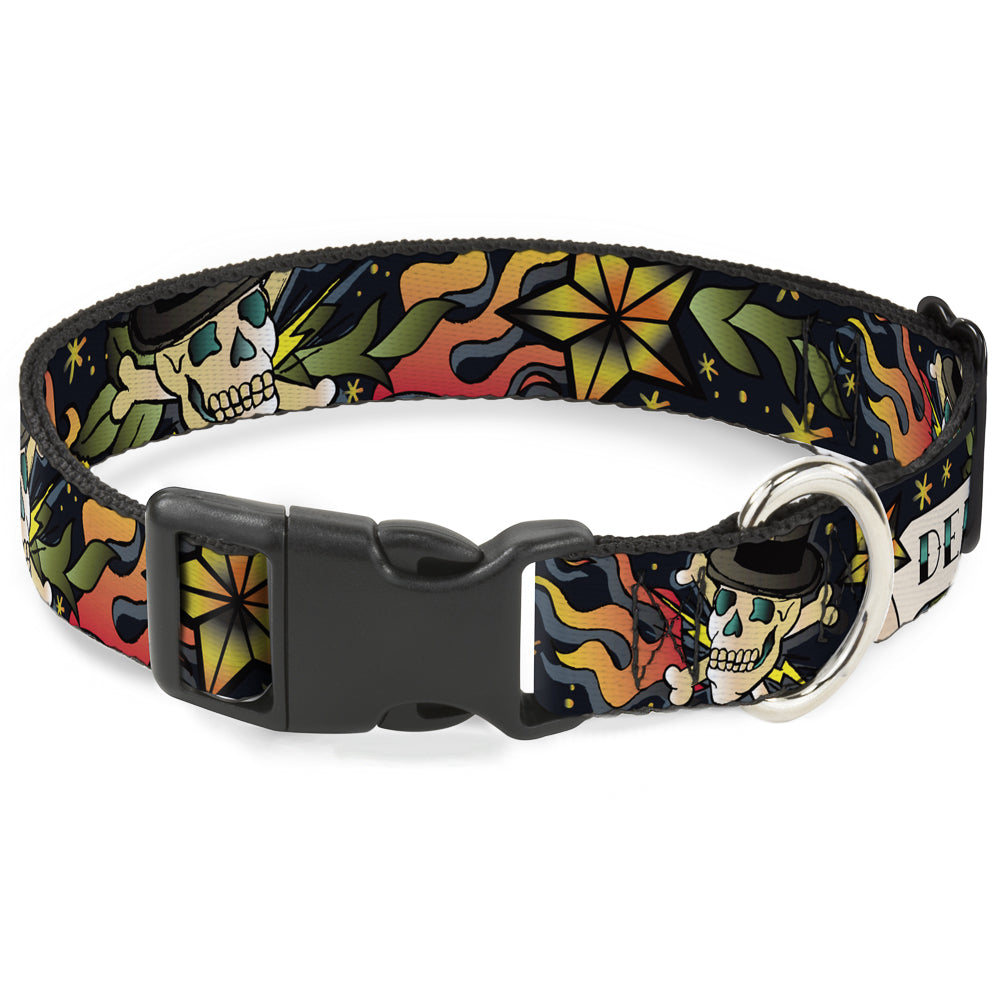 Plastic Clip Collar - Death or Glory Black Plastic Clip Collars Buckle-Down