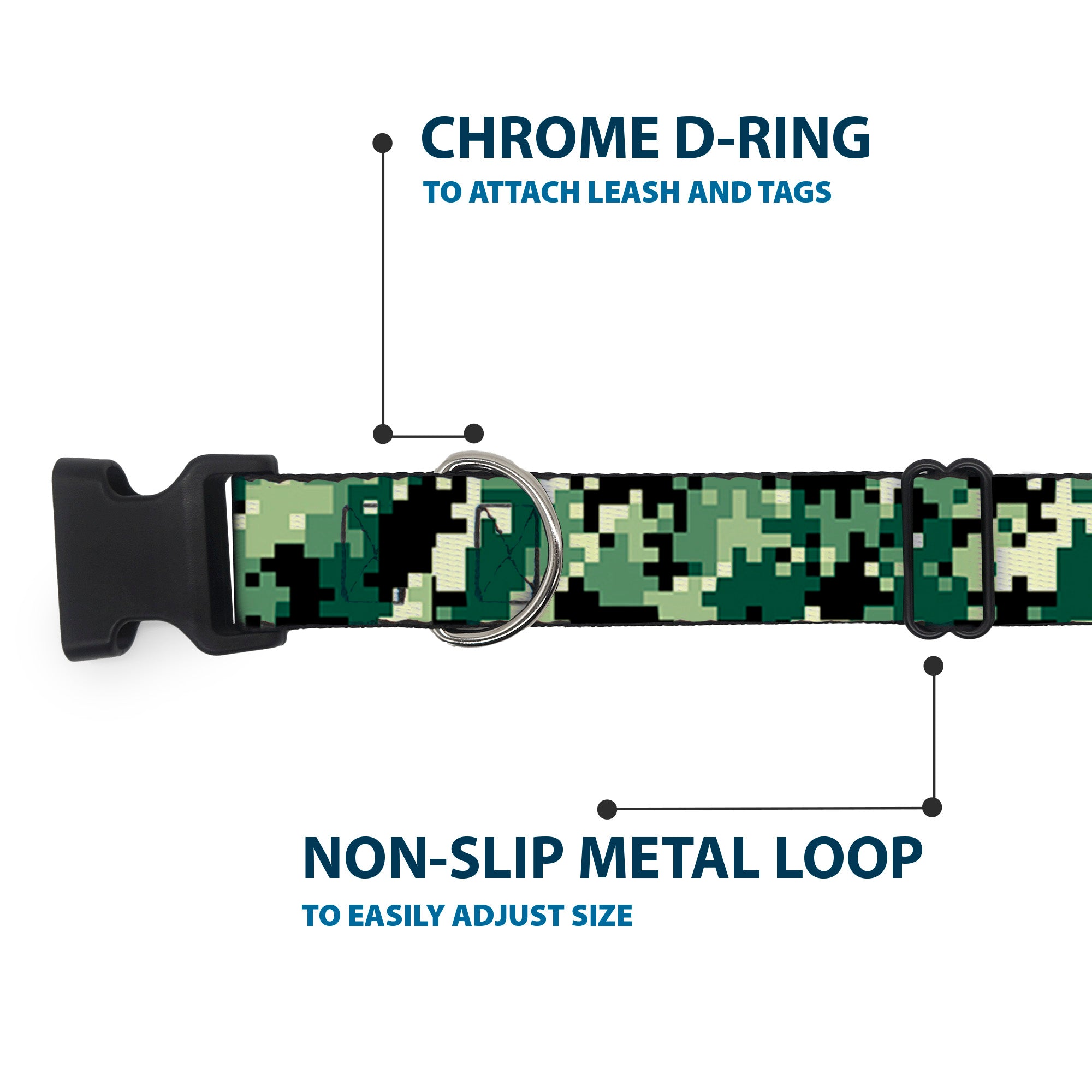 Plastic Clip Collar - Digital Camo Plastic Clip Collars Buckle-Down