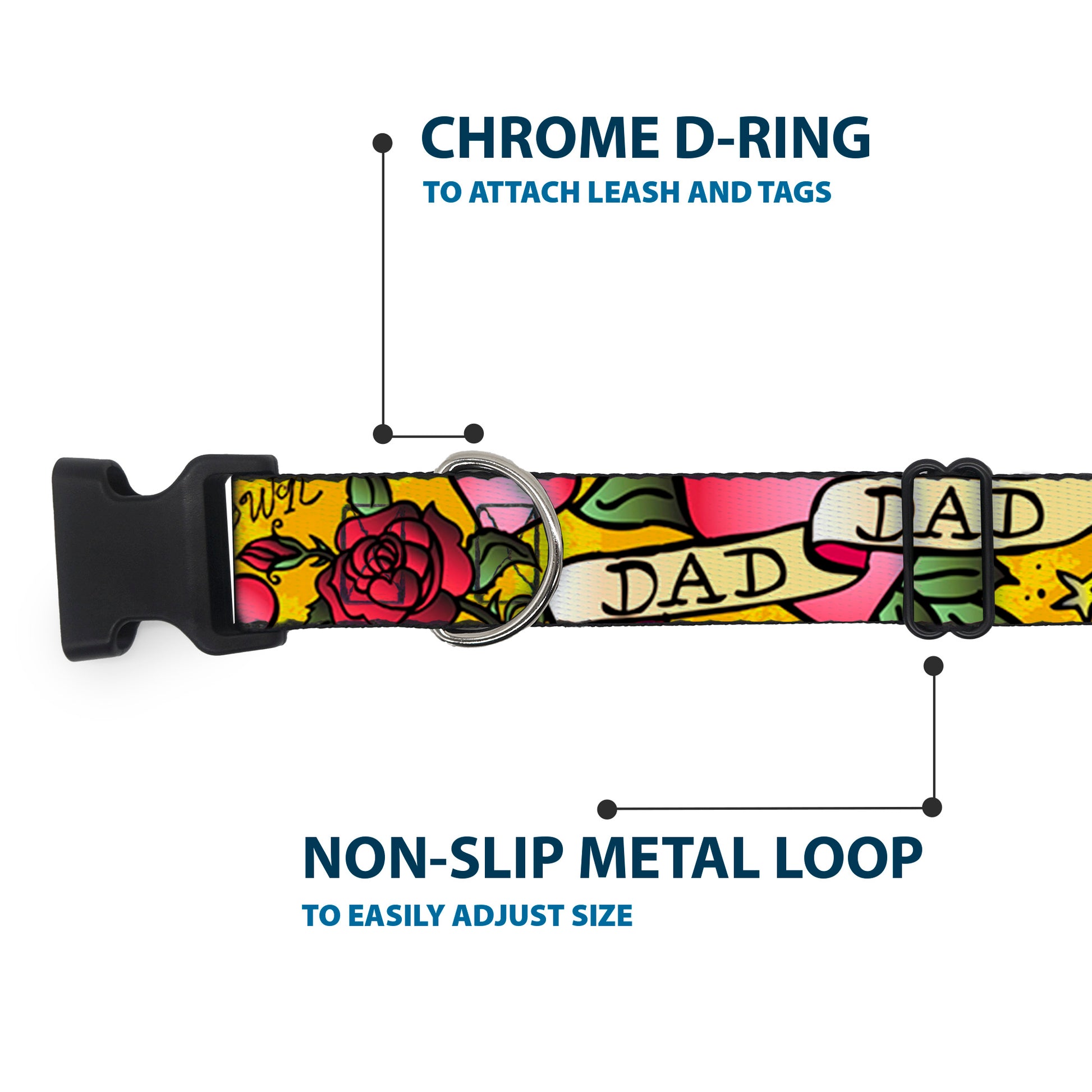 Plastic Clip Collar - Dad & Dad Yellow Plastic Clip Collars Buckle-Down